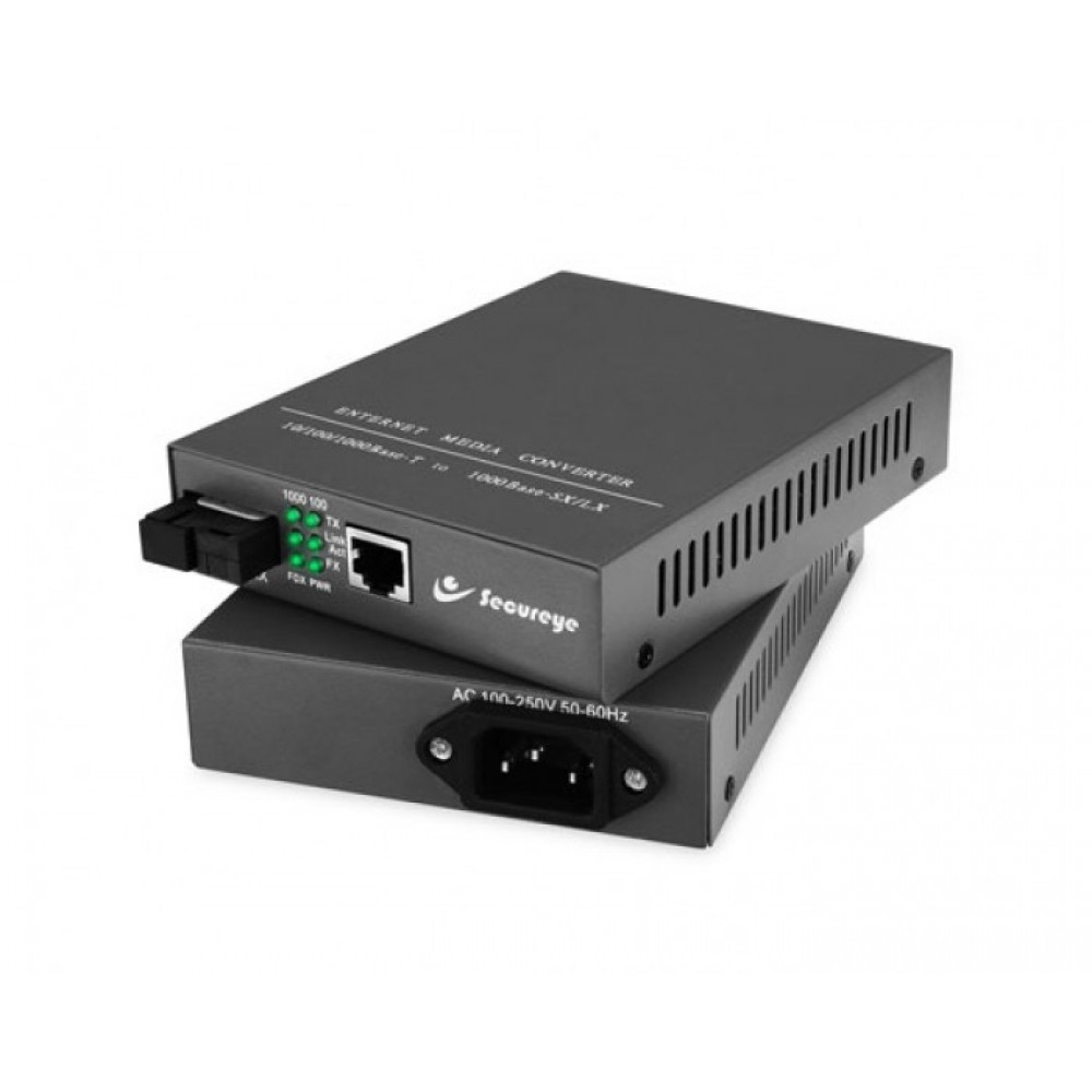 SECUREYE MEDIA CONVERTOR GIGA S-SMSF-GE-T|R 10|100 |1000  (PAIR)